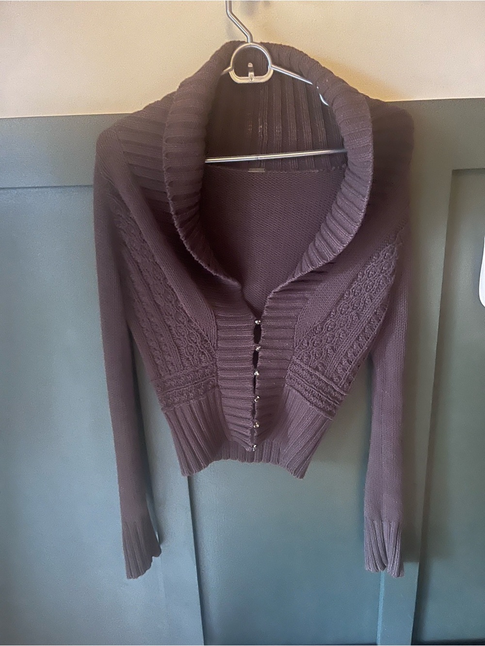 Free People Shawl Collar Button-Front Cardigan - Brown